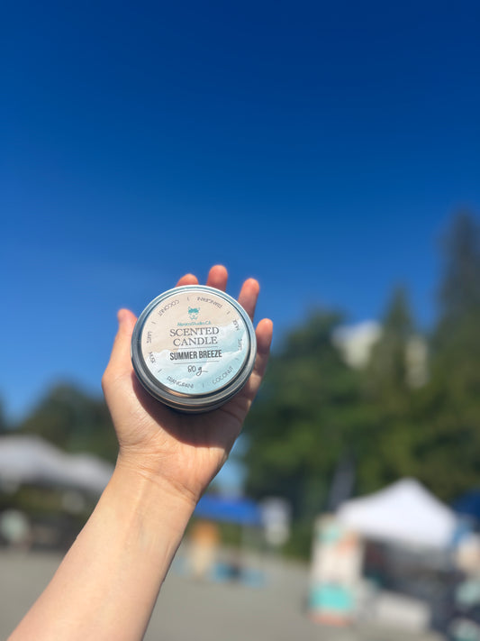 (New) Summer Breeze Container Candle with Decorations