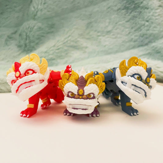 3D-printed Lion Dance Figure (small)