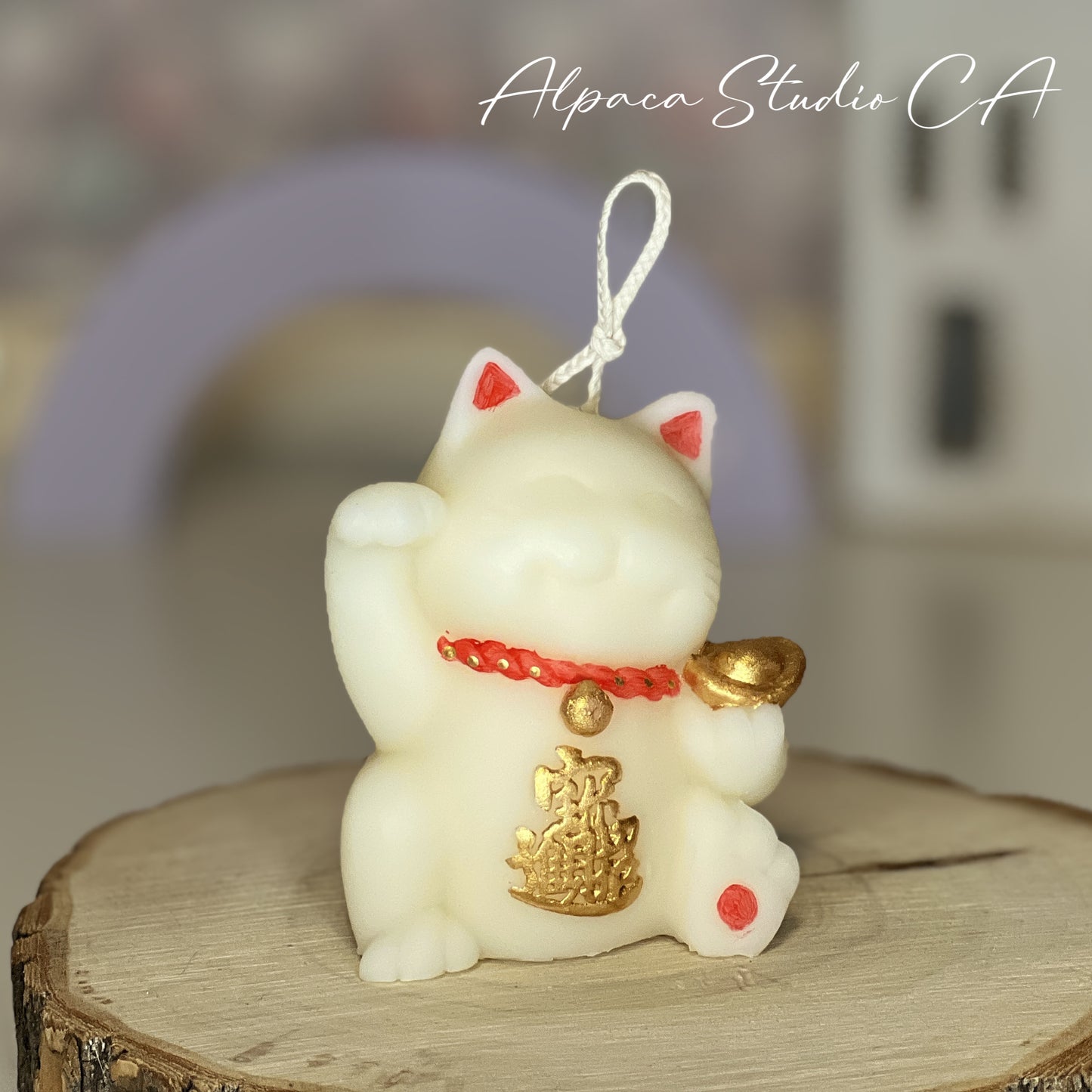 Golden Lucky Cat Candle