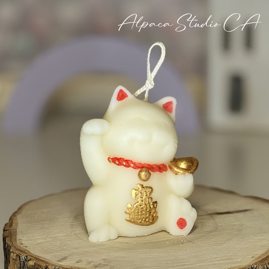 Golden Lucky Cat Candle