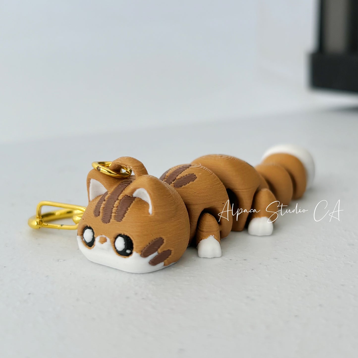 Cat Keychain - Orange Tabby