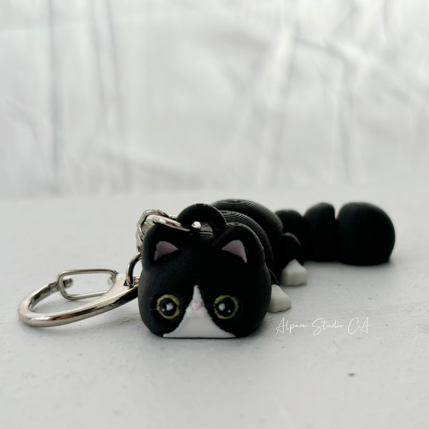 Cat Keychain - Tuxedo