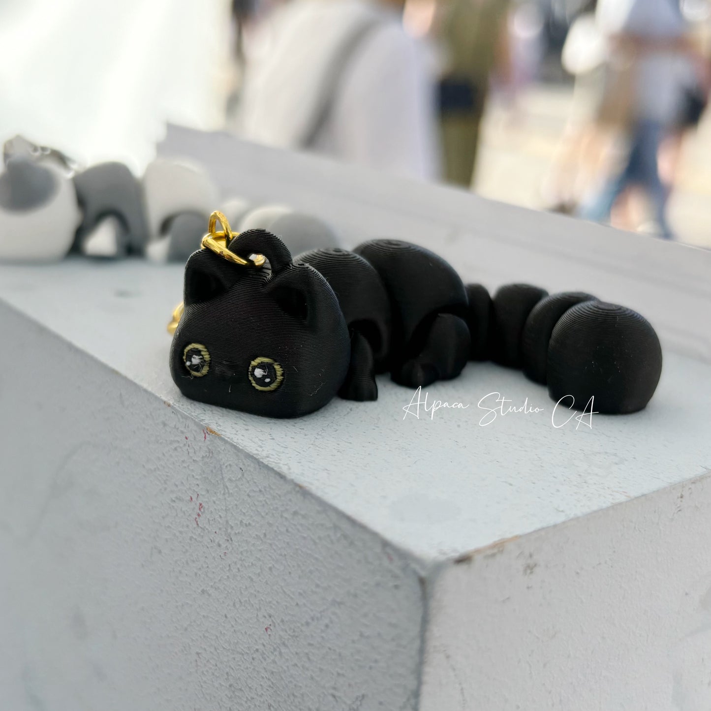 Cat Keychain - Black