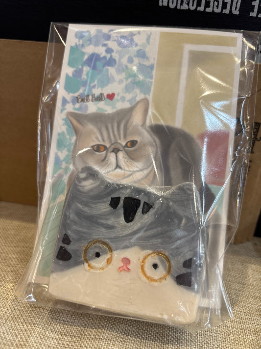 Cat Face Soap - Grey Exotic Short Hair
