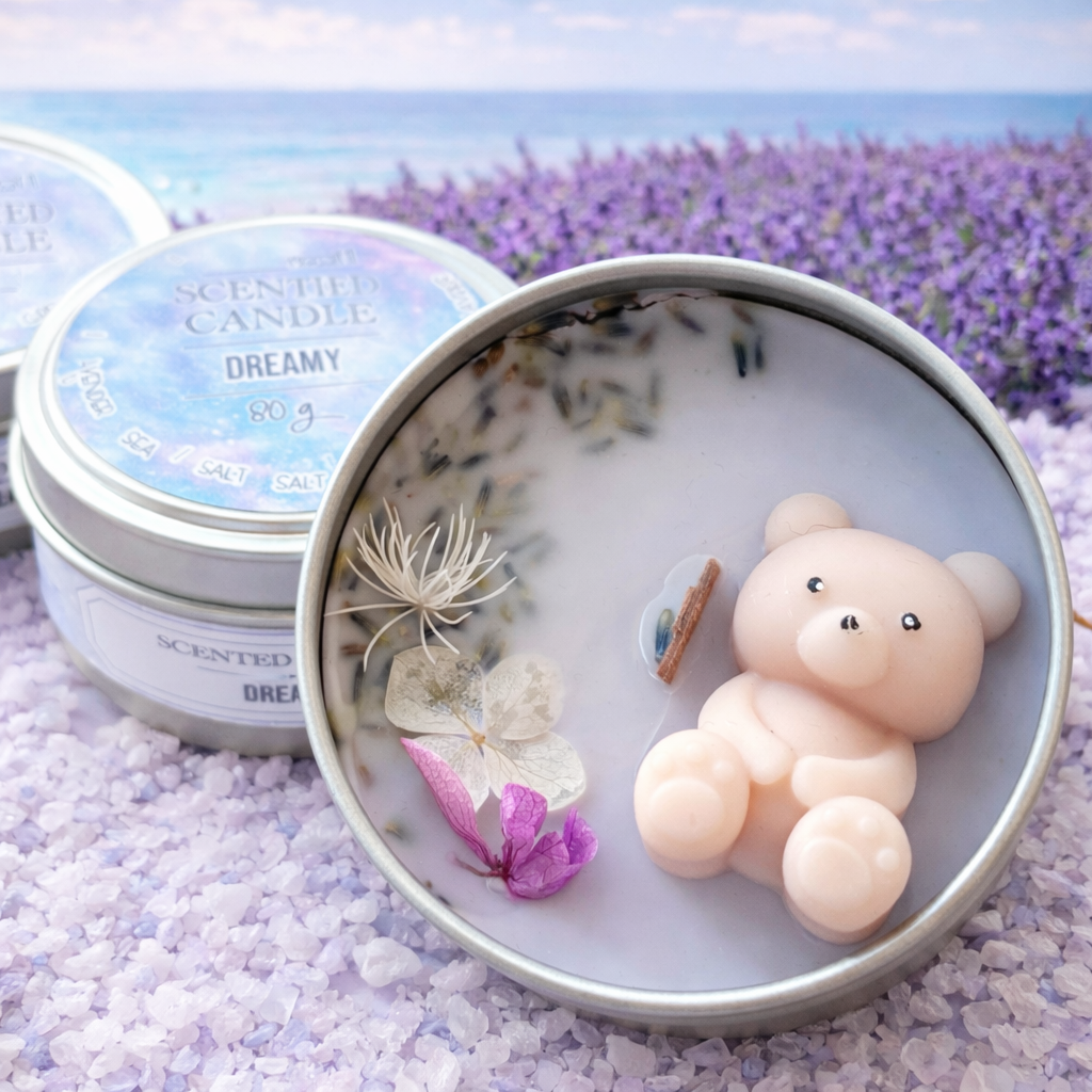 Dreamy Container Candle with Decorations