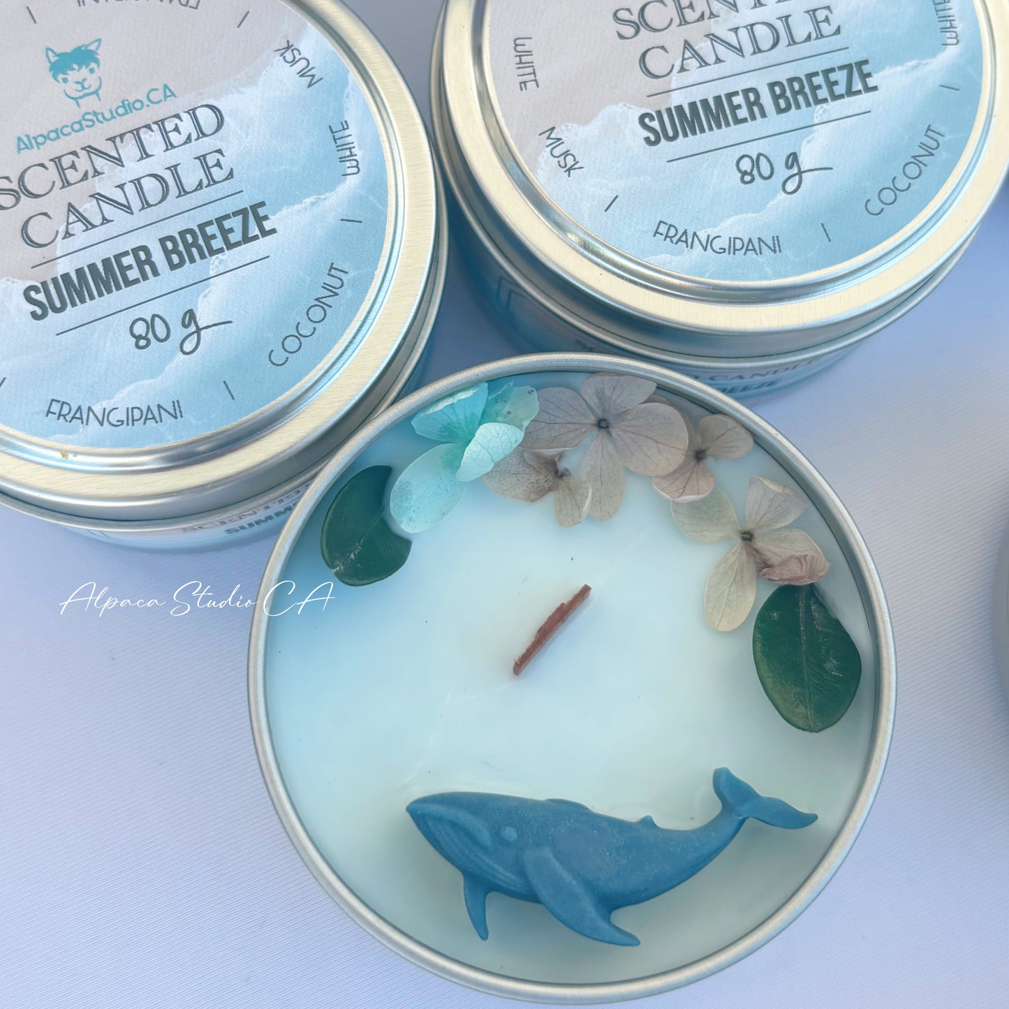 (New) Summer Breeze Container Candle with Decorations