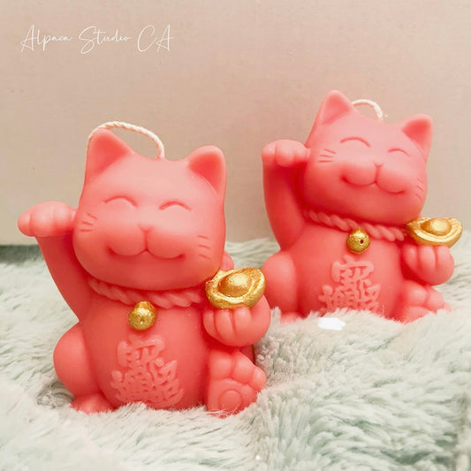 Golden Lucky Cat Candle