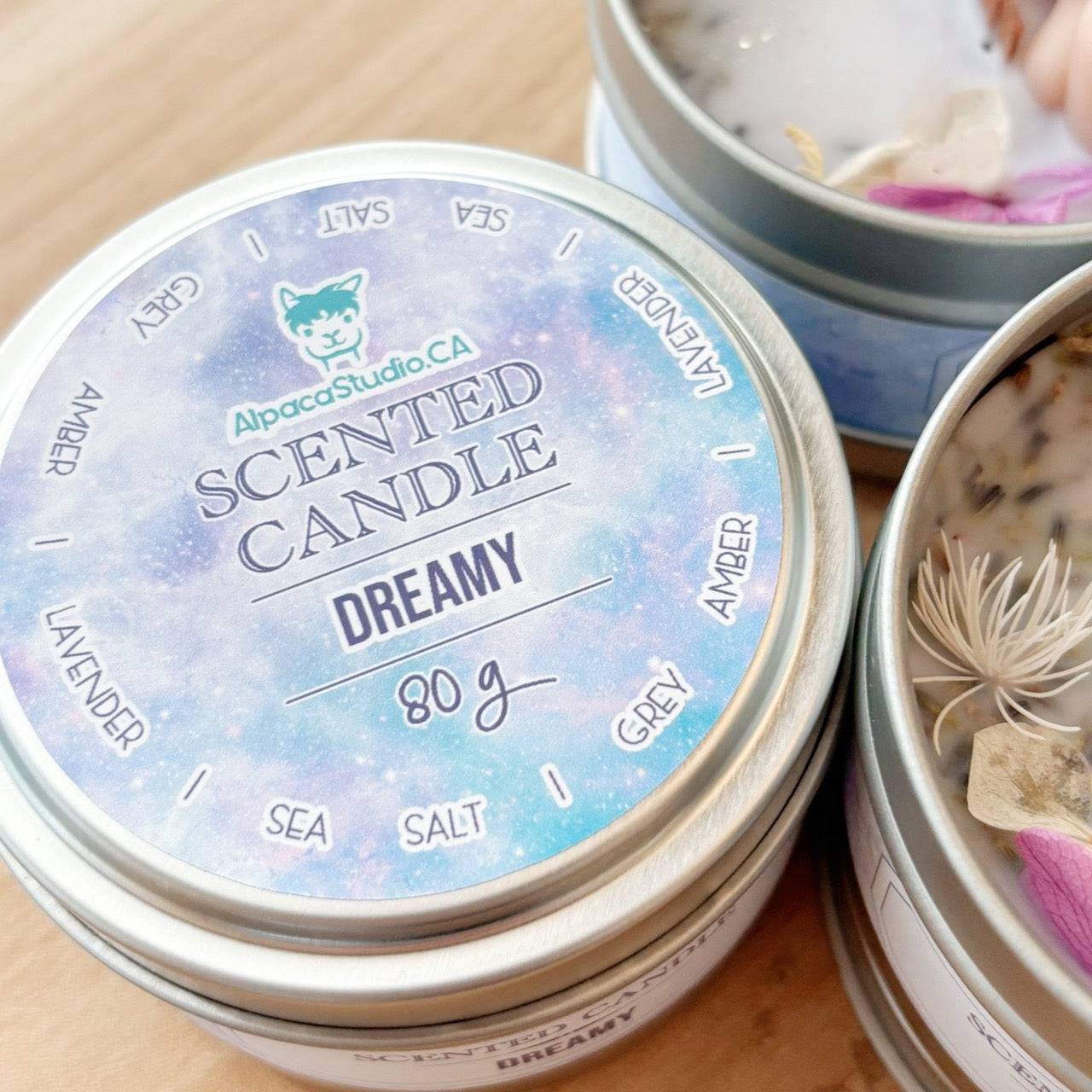 Dreamy Container Candle with Decorations