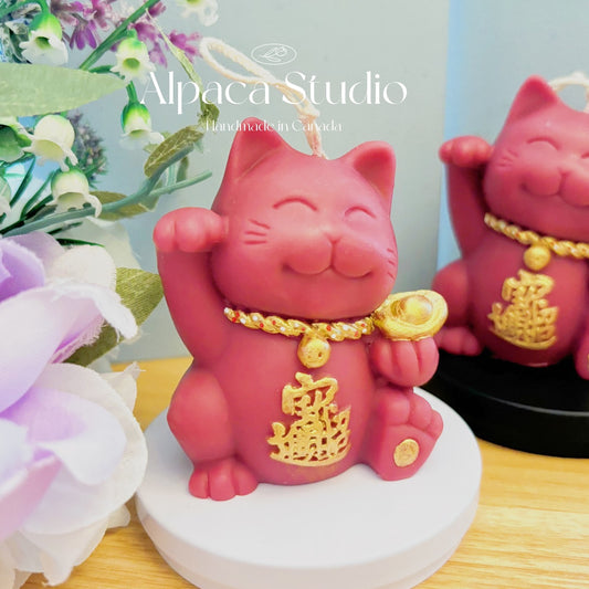 Golden Lucky Cat Candle